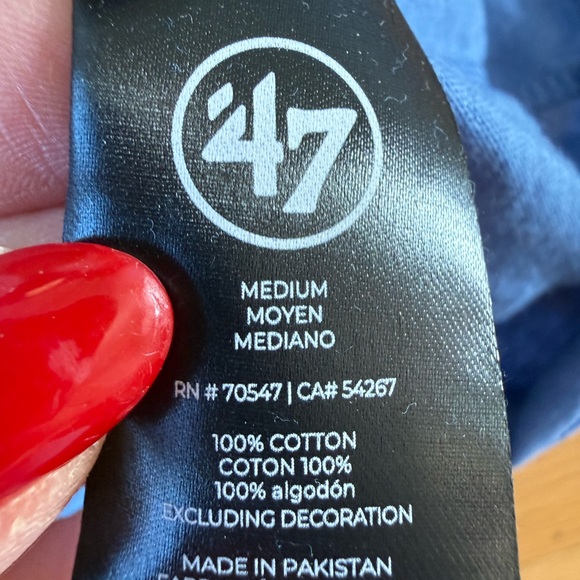 Women's Blue Distressed Los Angeles Chargers Tom Cat 100% Cotton long Sleeve Top - Picture 9 of 11